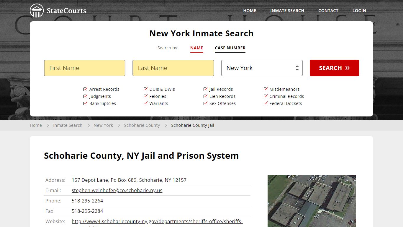 Schoharie County Jail Inmate Records Search, New York - StateCourts